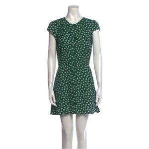 Reformation Green Floral Dress, size 10